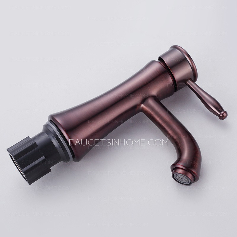 Chic Rose Gold Brushed Single Hole Bathroom Sink Faucet