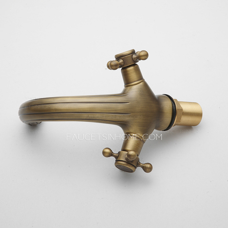 Discount Antique Bronze Country Style Bathroom Faucet Two Handle