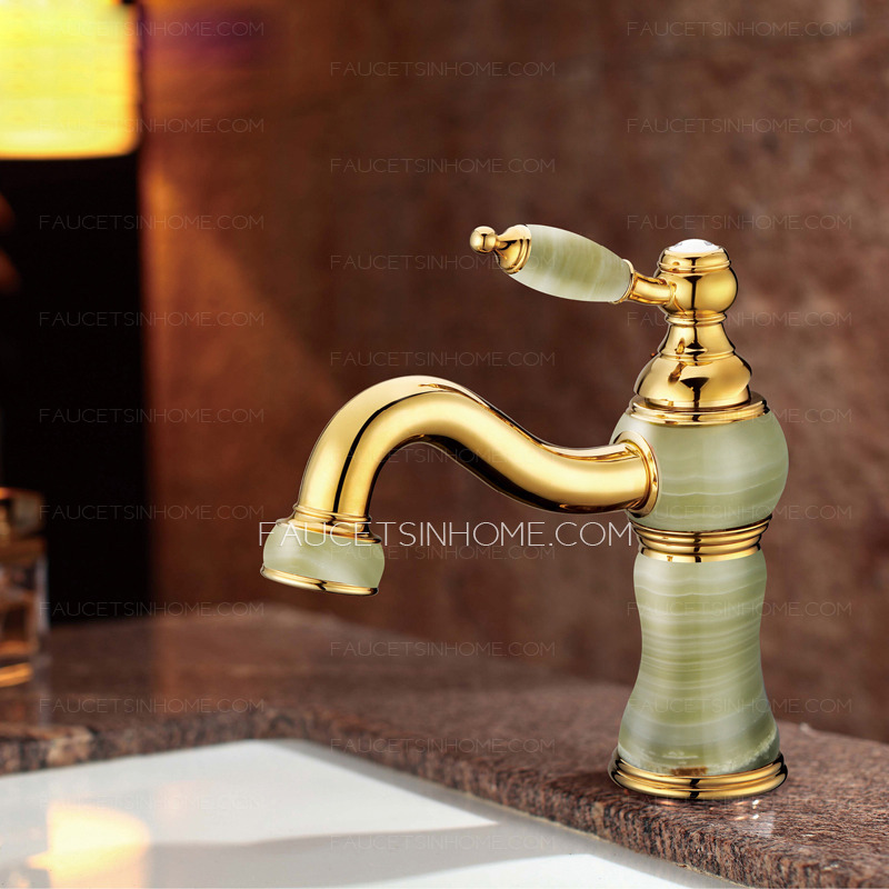 Luxury Sapphire Polished Brass Single Hole Bathroom Faucet
