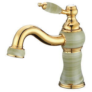 Luxury Sapphire Polished Brass Single Hole Bathroom Faucet