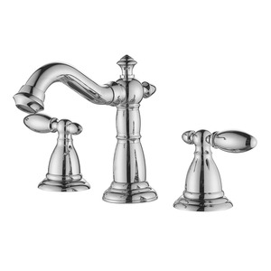 Expensive Silver Three Holes European Style Faucet Bathroom