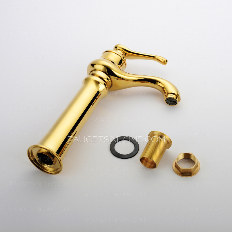 Top Sale European Style Golden Vessel Mount Bathroom Faucet