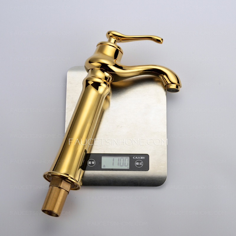 Top Sale European Style Golden Vessel Mount Bathroom Faucet