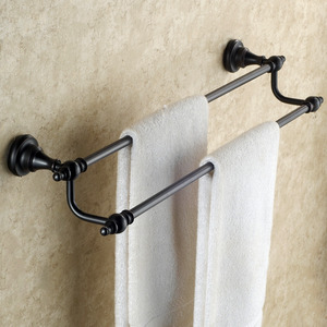 Antique Black Oil Rubbed Bronze Bathroom Double Towel Bars