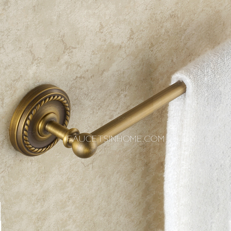 Discount Antique Brass Single Bathroom Towel Bars