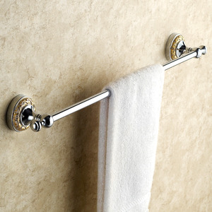 Victorian Style Silver Single Towel Bars For Bathroom