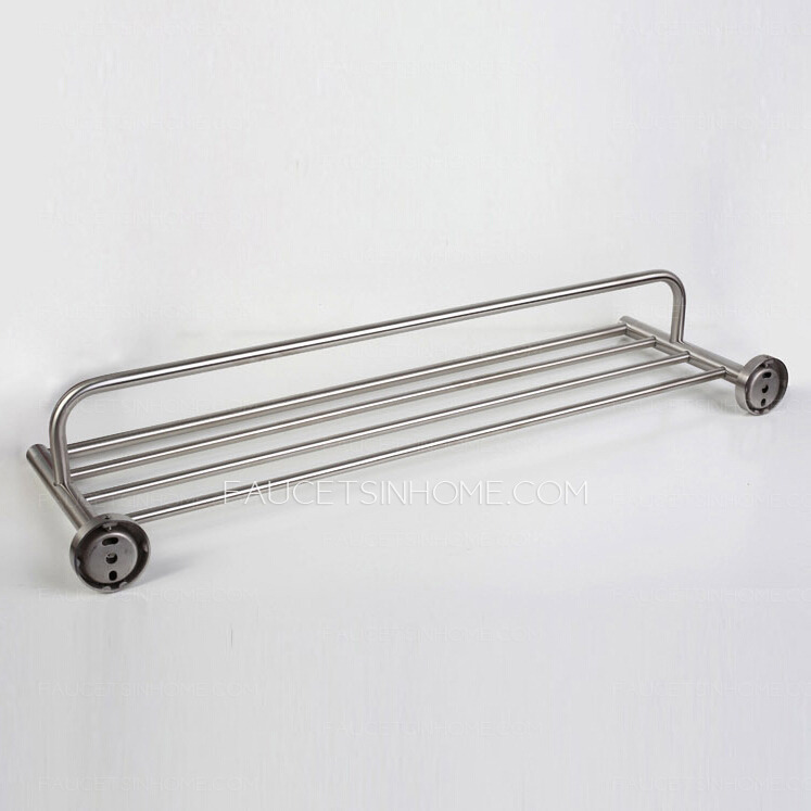 Contemporary Stainless Steel Bathroom Shelves Towel Bars Brushed Nickel