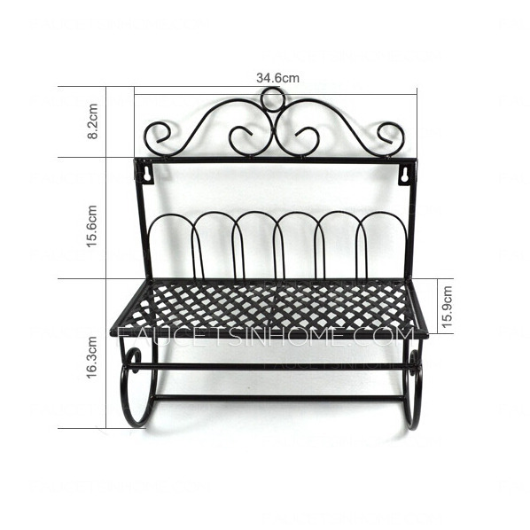 Discount Black Wrought Iron Rustic Hotel Towel Bars