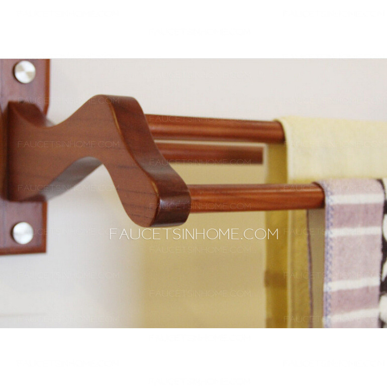 Decorative Wood Rustic Towel Bars For Bathroom