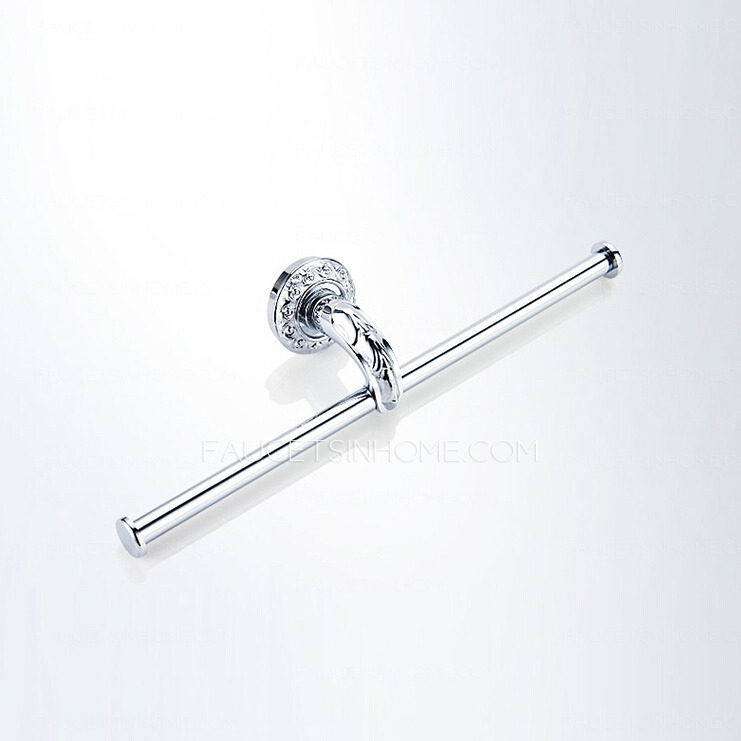 Unique European Style Chrome Brass Double Towel Bars