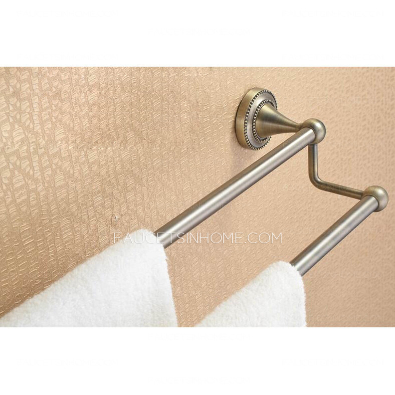 Cheap Vintage Brushed Nickel Double Towel Bars And Accessories
