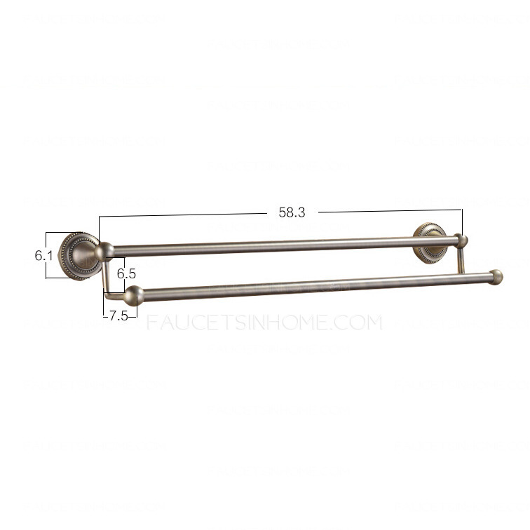 Cheap Vintage Brushed Nickel Double Towel Bars And Accessories