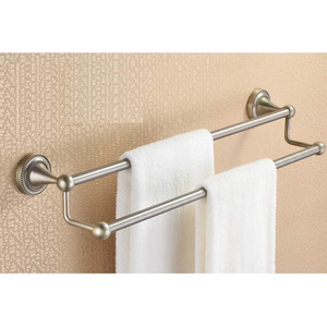 Cheap Vintage Brushed Nickel Double Towel Bars And Accessories