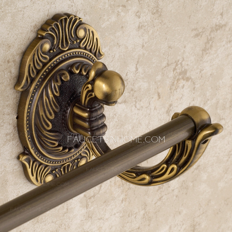 Antique Bronze Single Brushed Towel Bars For Bathroom