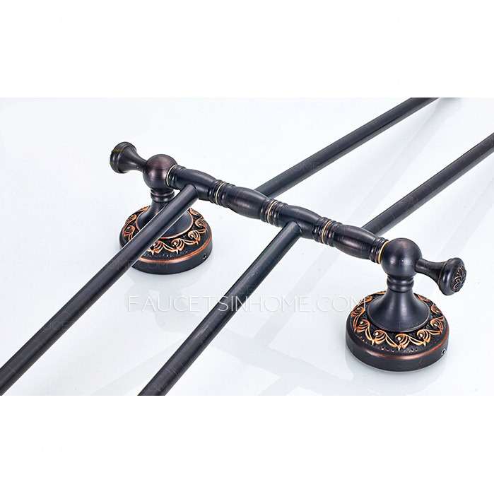 Vintage Black Four Bars Oil Rubbed Bronze Hand Towel Bars/Rack