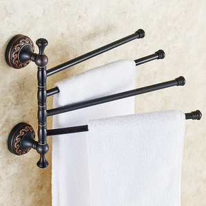 Vintage Black Four Bars Oil Rubbed Bronze Hand Towel Bars/Rack