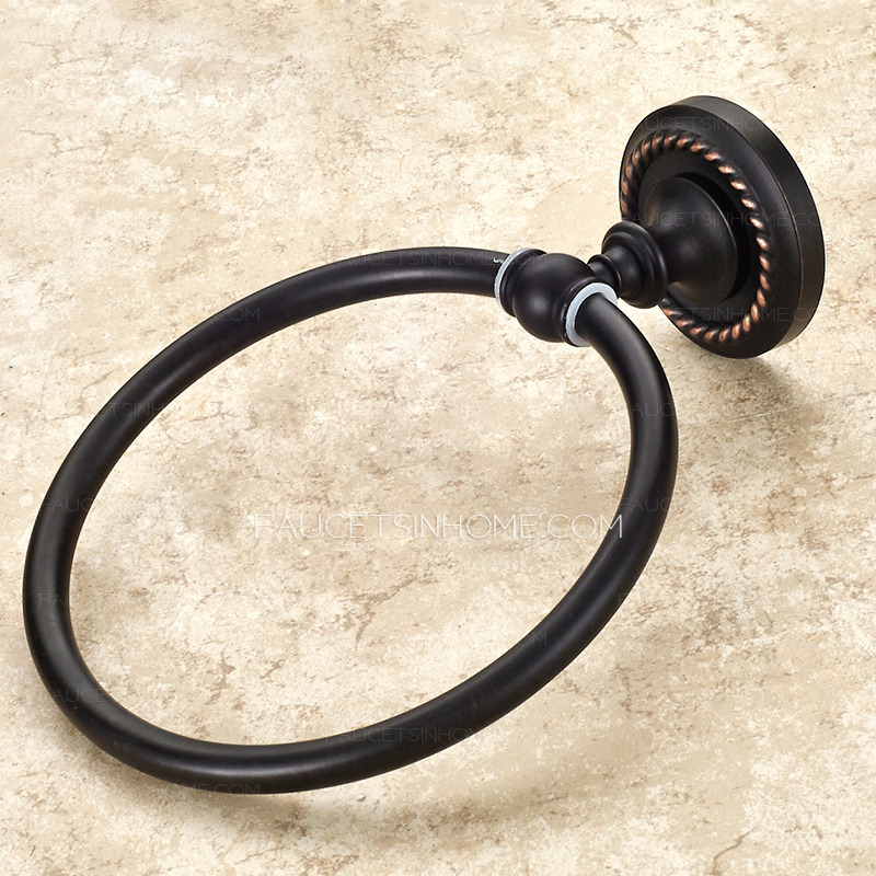 Antique Black Oil Rubbed Bronze Bathroom Towel Rings