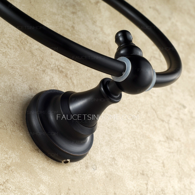 Chic Black Bathroom Towel Rings Oil Rubbed Bronze