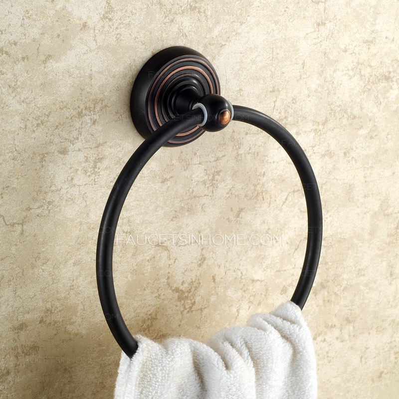 Classical Black Oil Rubbed Bronze Bathroom Towel Rings