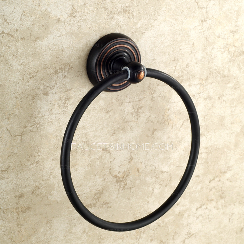 Classical Black Oil Rubbed Bronze Bathroom Towel Rings