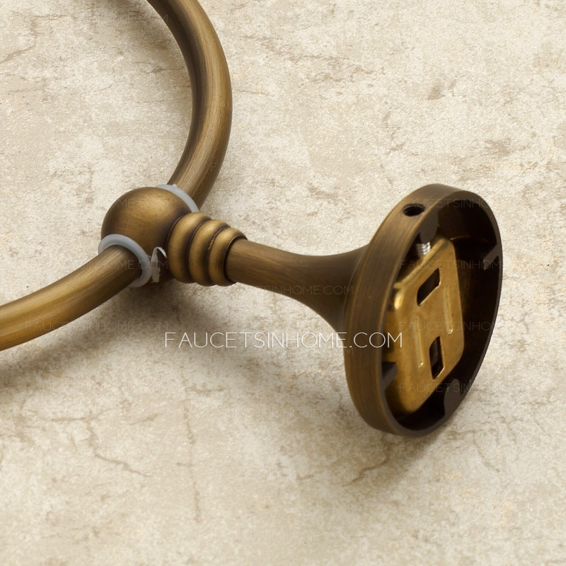 Cheap Antique Brass Vintage Towel Rings For Bathroom