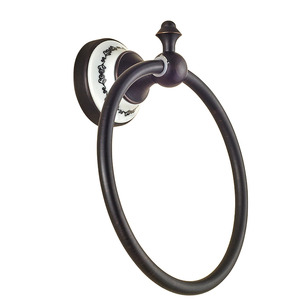 Unique Black Ceramic Decorative Bathroom Towel Rings