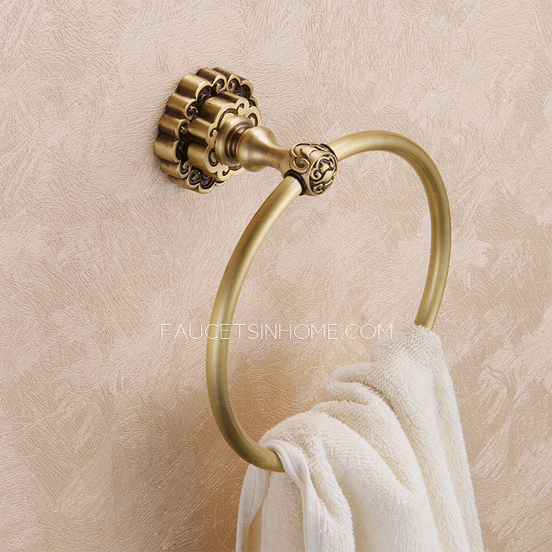 European Style Antique Bronze Bathroom Towel Rings