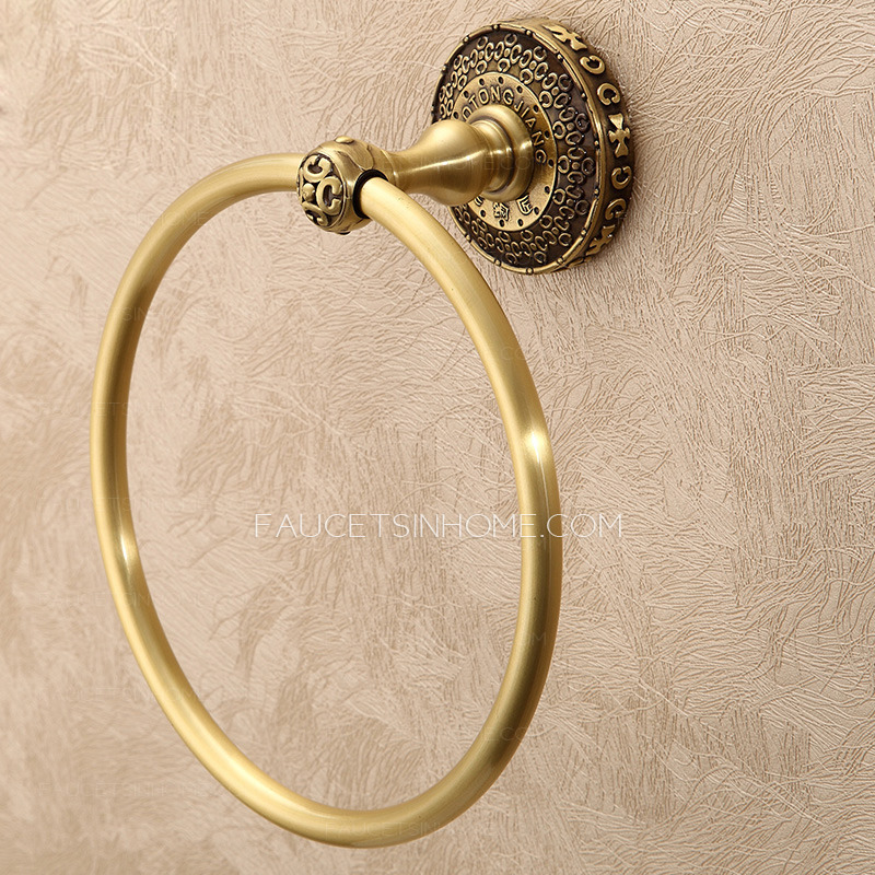 Quality Antique Bronze Designer Bathroom Towel Rings