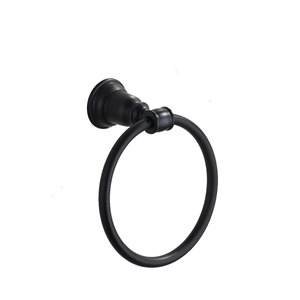 Simple Designer Black Bathroom Towel Rings Oil Rubbed Bronze