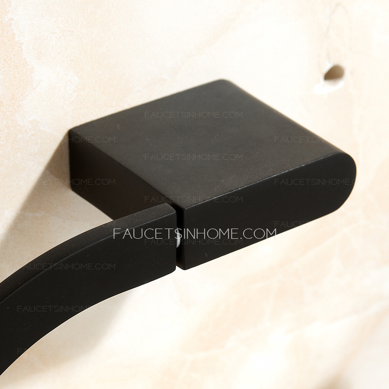 Modern Black Stainless Steel Painting Bathroom Towel Rings