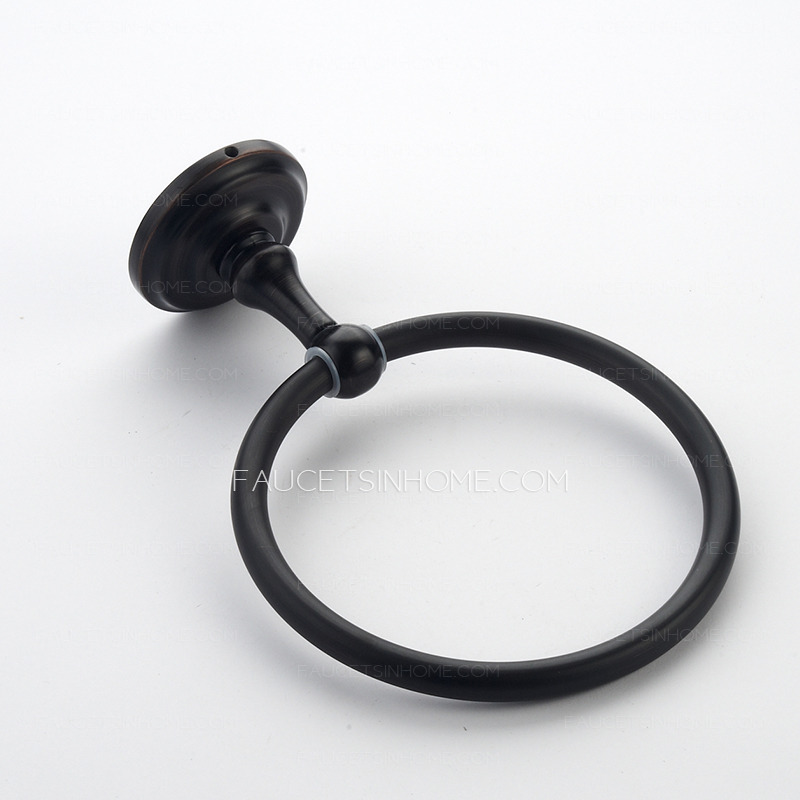 American Style Vintage Black Stainless Steel Towel Rings