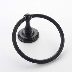 American Style Vintage Black Stainless Steel Towel Rings