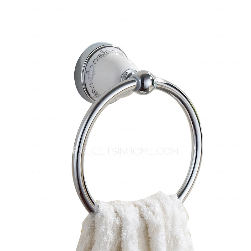 Discount Silver Vintage Ceramic Bathroom Towel Rings