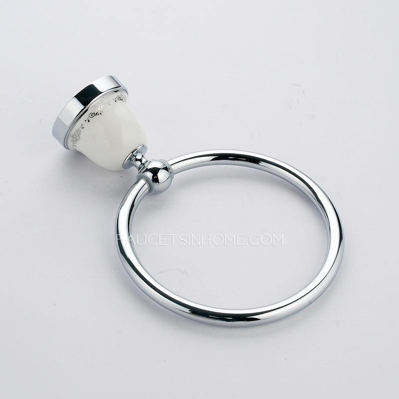 Discount Silver Vintage Ceramic Bathroom Towel Rings