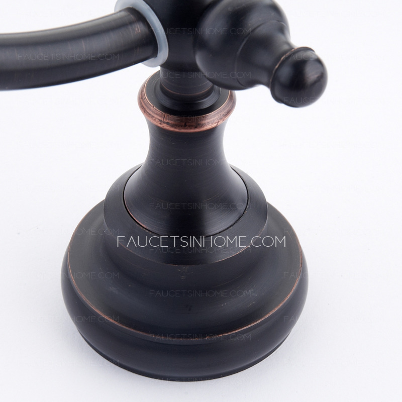 Round Black Oil Rubbed Bronze Bathroom Towel Rings