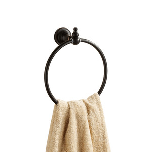 Round Black Oil Rubbed Bronze Bathroom Towel Rings