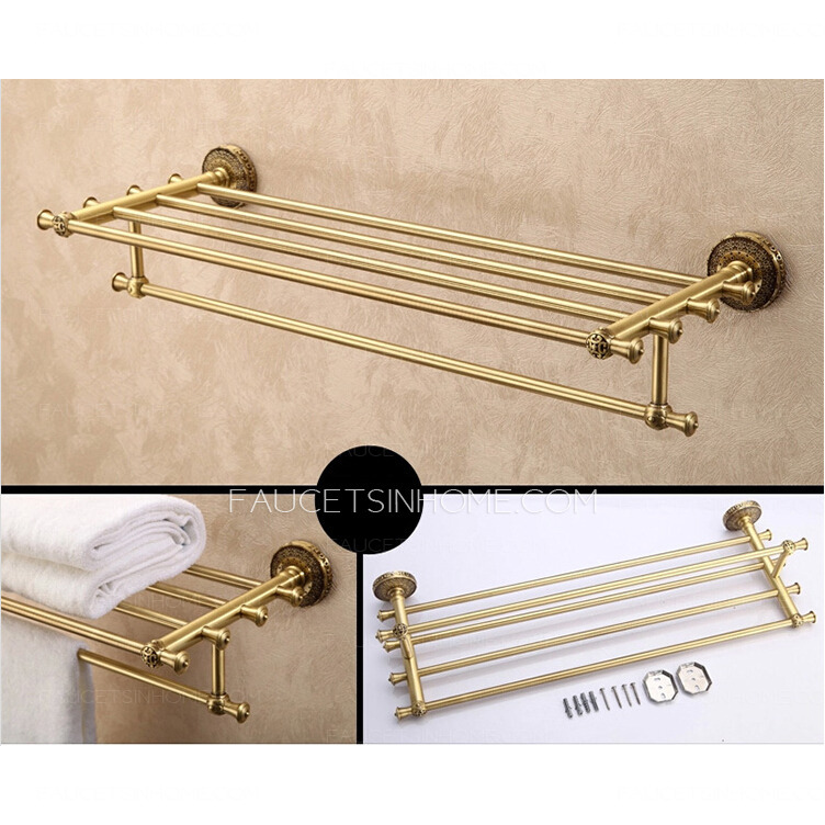 Expensive Brass Antique 6-Sets Bathroom Accessory Set