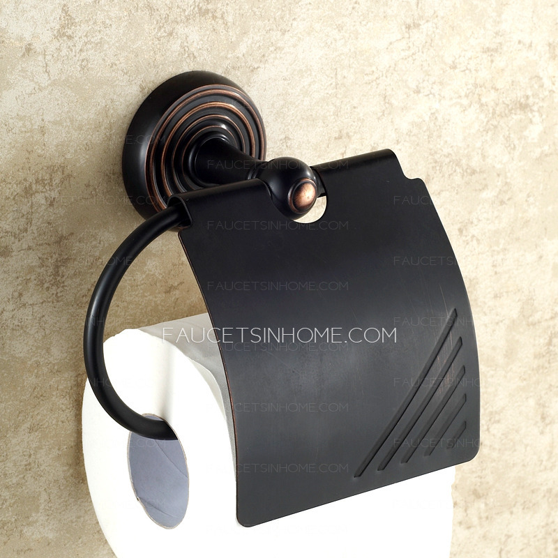 Wall-Mount Black Oil Rubbed Bronze 4-piece Bathroom Accessory Sets