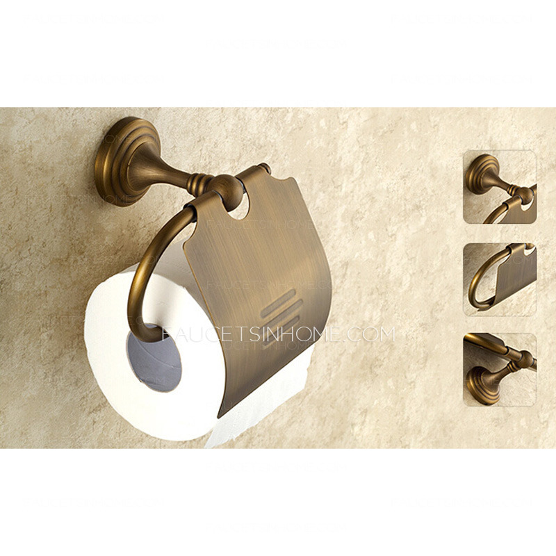 Designer Antique Brass 6-Piece Bathroom Accessory Sets