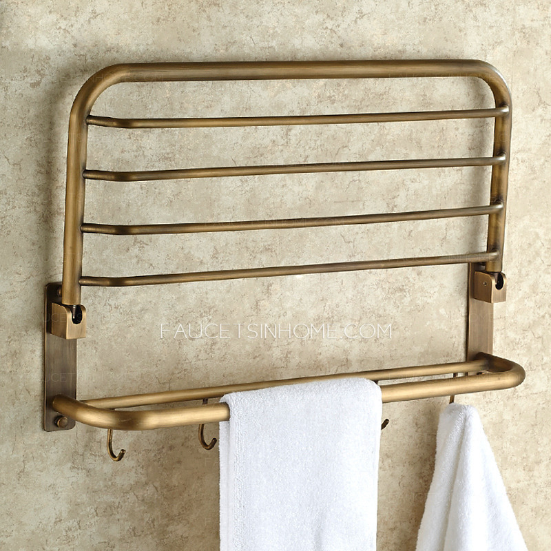 7-Piece Flodable Antique Brass Bathroom Accessory Sets