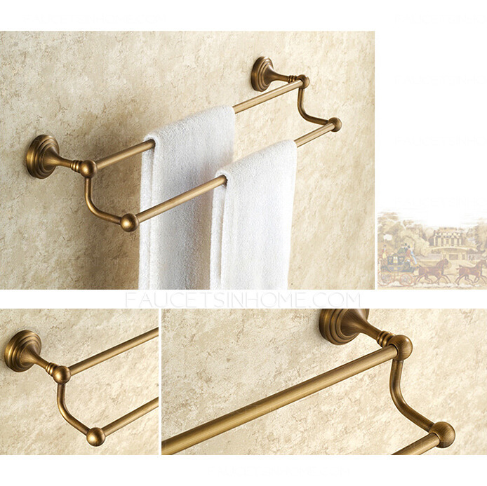 7-Piece Flodable Antique Brass Bathroom Accessory Sets