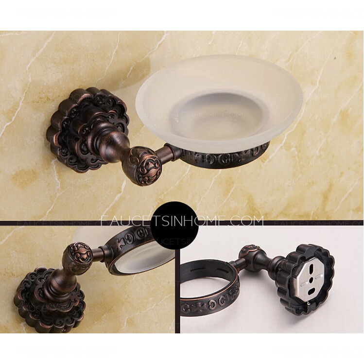 Flodable Black Oil Rubbed Bronze 5-Piece Bathroom Accessory Sets