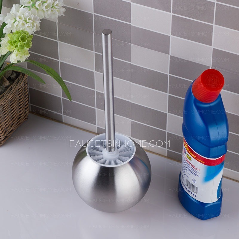 Stainless Steel Ball Shaped Lighthouse Toilet Brush And Holder