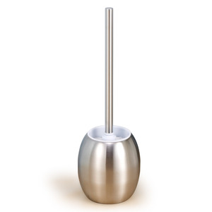 Stainless Steel Ball Shaped Toilet Brush And Holder Freestanding