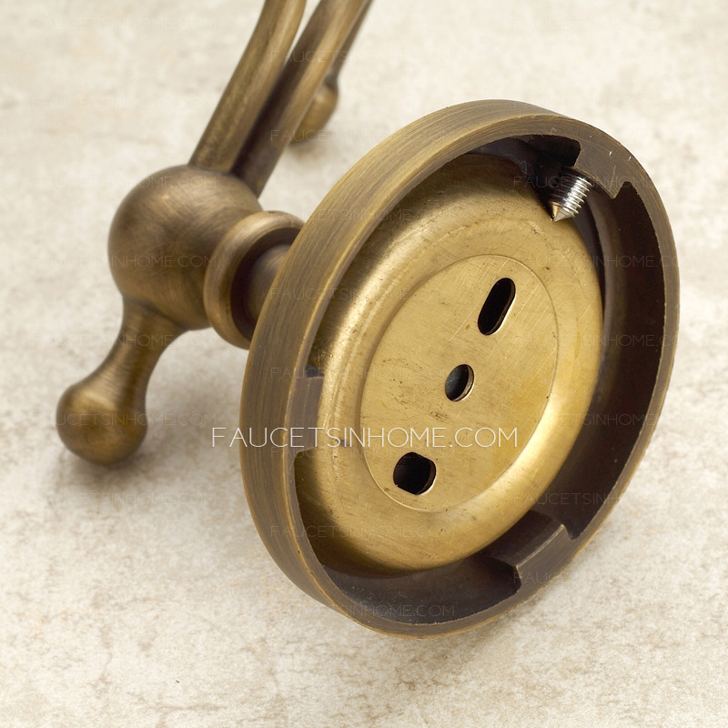 European Style Antique Brass Double Hooks Bathroom Hooks
