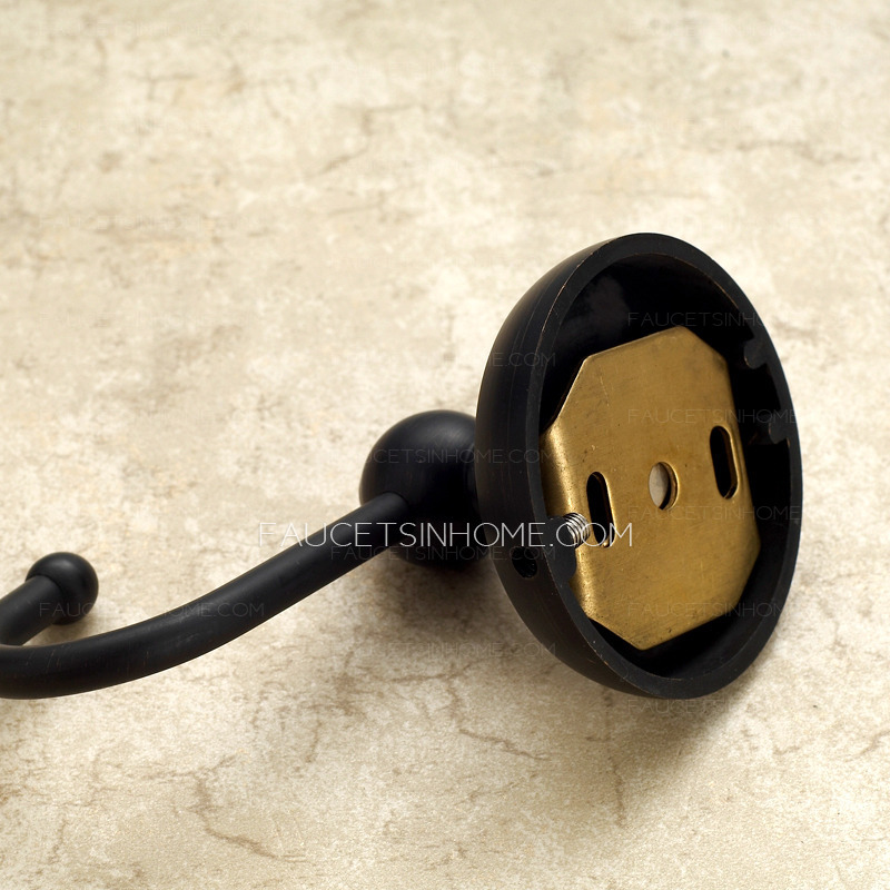 Single Black Oil Rubbed Bronze Vintage Robe Hooks