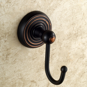 Single Black Oil Rubbed Bronze Vintage Robe Hooks