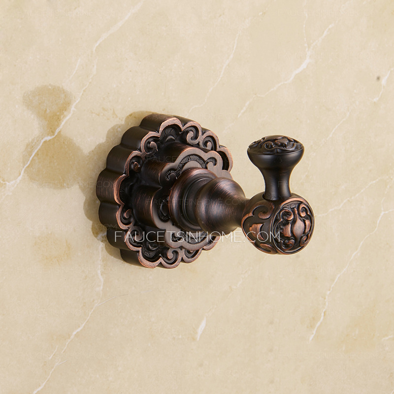 Vintage Oil Rubbed Bronze Bathroom Accessory Robe Hooks
