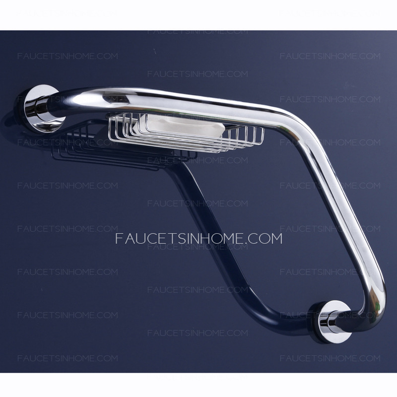Safety Stainless Steel Bath Tub Shower Angled Grab Bar 