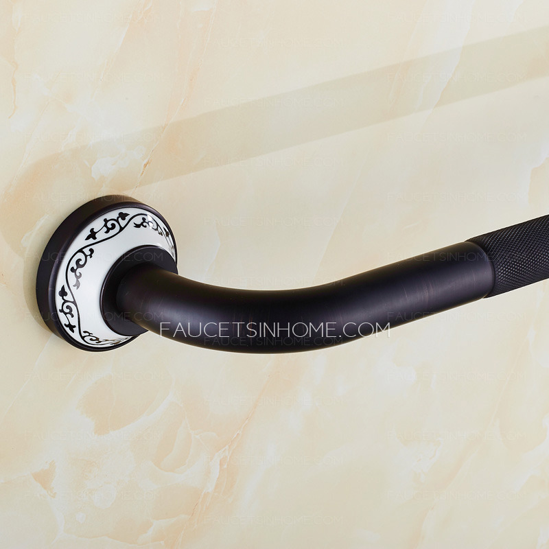 Oil Rubbed Bronze Decorative Bathroom Tub Grab Bar